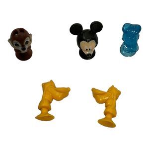Disney Best Buddies Micro Mini Popz Suction Cups Set 5 Toy Figurines